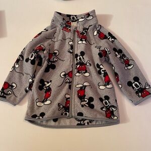 H&M Disney Mickey Mouse zip-up  fleece jacket-Size 4-6 months
